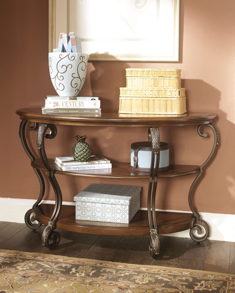 Nestor - Medium Brown - Sofa Table-Washburn's Home Furnishings