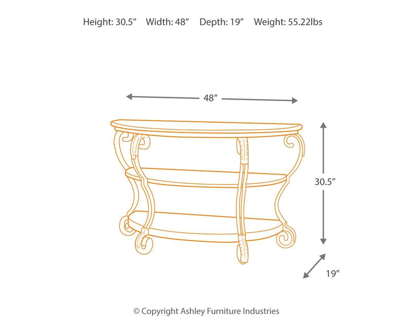 Nestor - Medium Brown - Sofa Table-Washburn's Home Furnishings