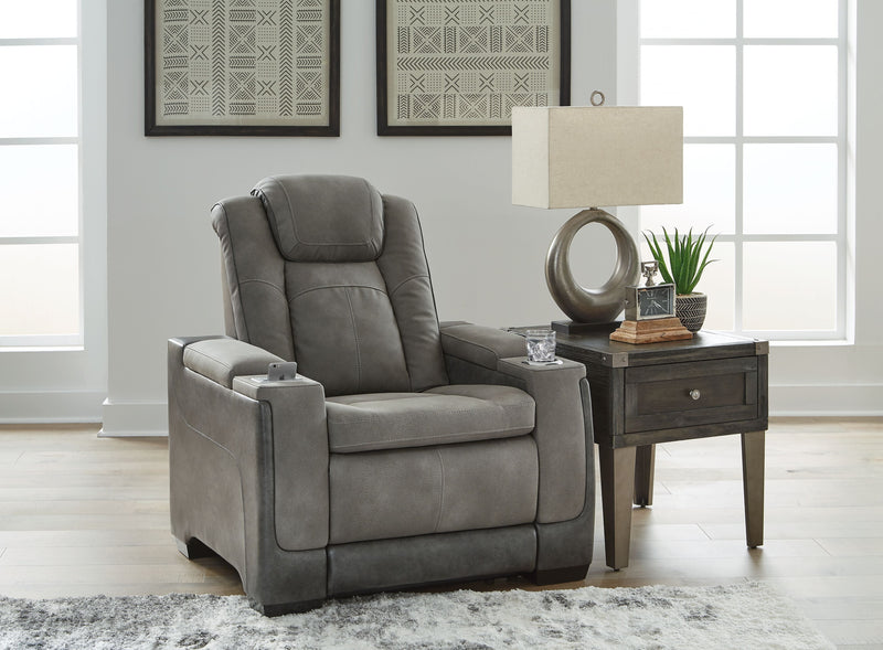 Next-gen - Dark Gray - Pwr Recliner/adj Headrest-Washburn's Home Furnishings