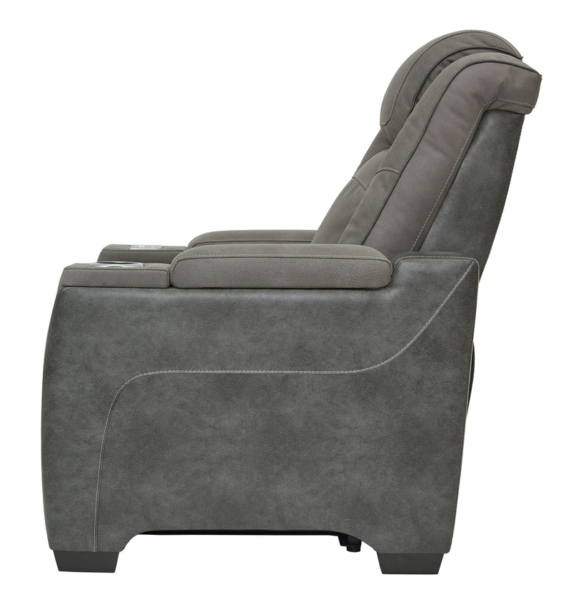 Next-gen - Dark Gray - Pwr Recliner/adj Headrest-Washburn's Home Furnishings