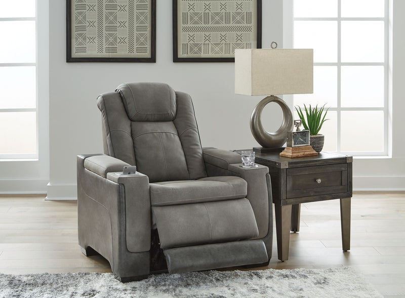 Next-gen - Dark Gray - Pwr Recliner/adj Headrest-Washburn's Home Furnishings