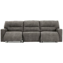 Next-gen Durapella - Slate - Left Arm Facing Zero Wall Power Recliner 3 Pc Sectional-Washburn's Home Furnishings