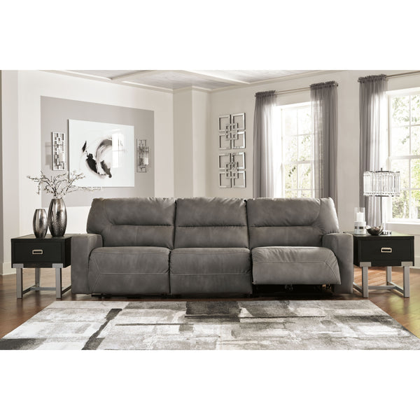 Next-gen Durapella - Slate - Left Arm Facing Zero Wall Power Recliner 3 Pc Sectional-Washburn's Home Furnishings