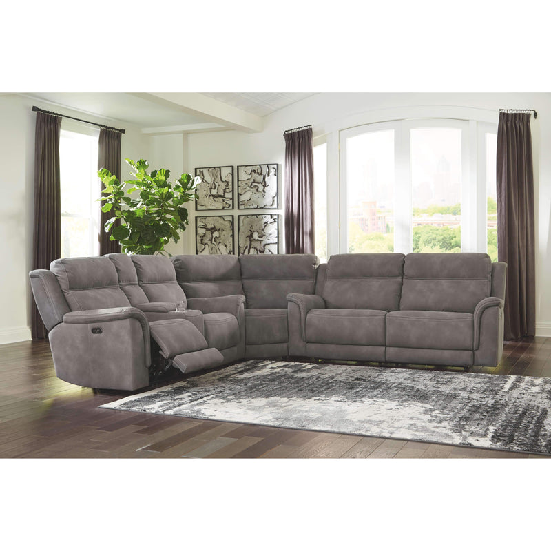 Next-gen Durapella - Slate - Power Sofa 3 Pc Sectional-Washburn's Home Furnishings