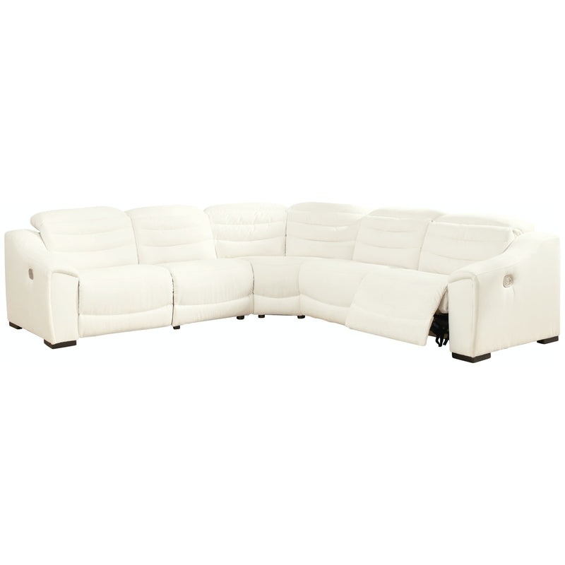 Next-gen Gaucho - Chalk - Left Arm Facing Power Reclining 5 Pc Sectional-Washburn's Home Furnishings