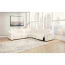 Next-gen Gaucho - Chalk - Left Arm Facing Power Reclining 5 Pc Sectional-Washburn's Home Furnishings