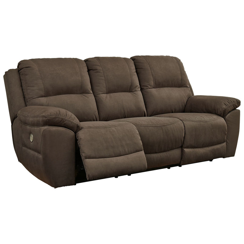 Next-gen Gaucho - Espresso - Reclining Power Sofa-Washburn's Home Furnishings