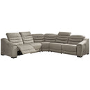 Next-gen Gaucho - Putty - Power Reclining 5 Pc Sectional-Washburn's Home Furnishings