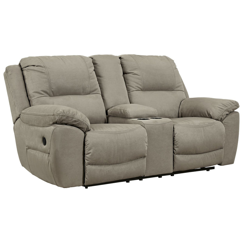 Next-gen - Putty - Dbl Rec Loveseat W/console-Washburn's Home Furnishings