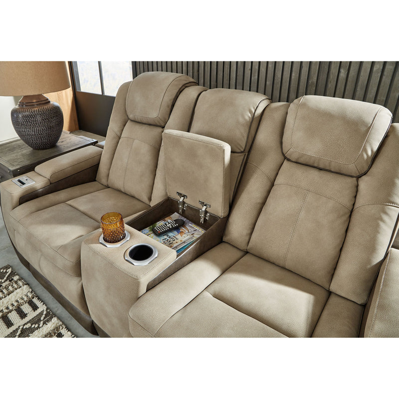 Next-gen - Sand - Pwr Rec Loveseat/con/adj Hdrst-Washburn's Home Furnishings