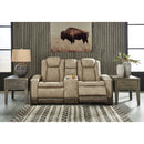 Next-gen - Sand - Pwr Rec Loveseat/con/adj Hdrst-Washburn's Home Furnishings