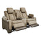 Next-gen - Sand - Pwr Rec Loveseat/con/adj Hdrst-Washburn's Home Furnishings