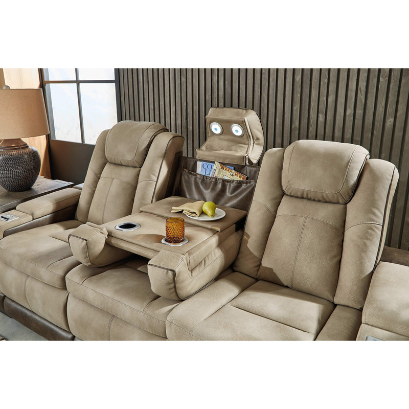 Next-gen - Sand - Pwr Rec Sofa With Adj Headrest-Washburn's Home Furnishings