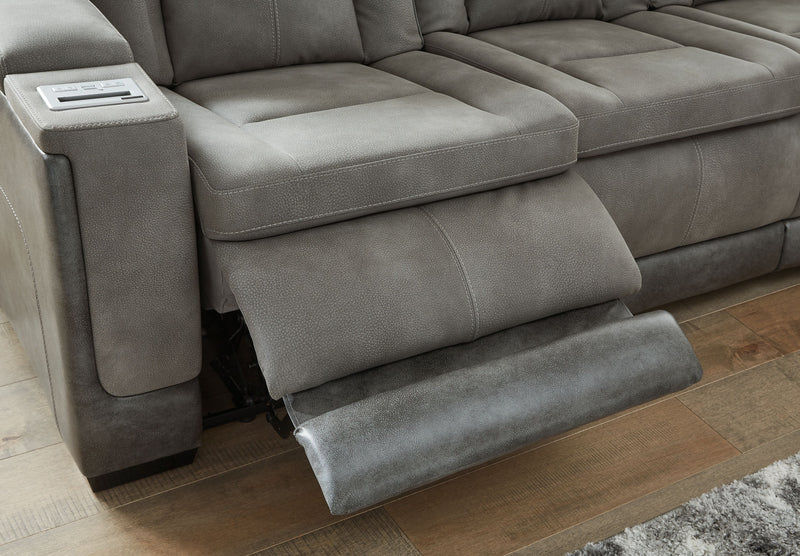 Next-gen - Slate - Pwr Rec Sofa With Adj Headrest-Washburn's Home Furnishings