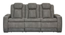 Next-gen - Slate - Pwr Rec Sofa With Adj Headrest-Washburn's Home Furnishings