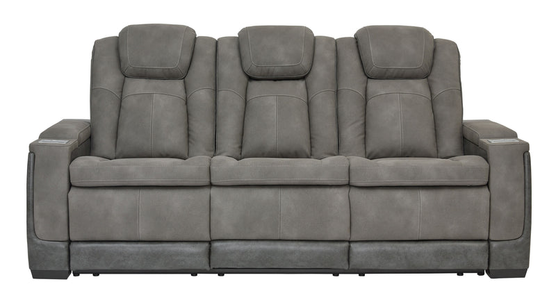 Next-gen - Slate - Pwr Rec Sofa With Adj Headrest-Washburn's Home Furnishings