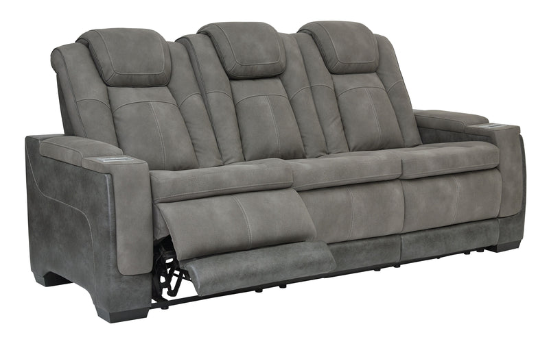 Next-gen - Slate - Pwr Rec Sofa With Adj Headrest-Washburn's Home Furnishings