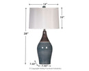 Niobe - Multi Gray - Ceramic Table Lamp (2/cn)-Washburn's Home Furnishings