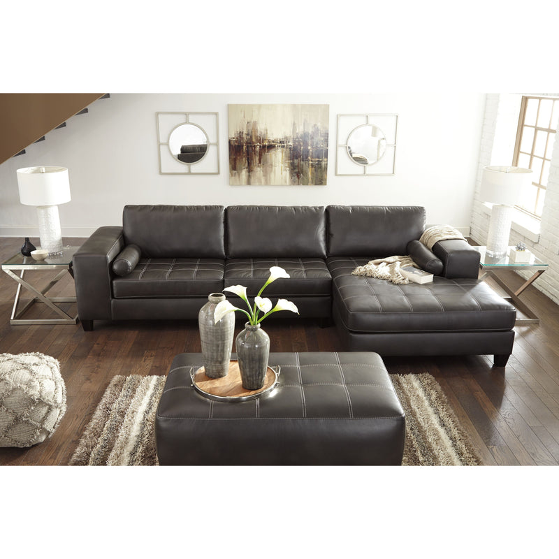 Nokomis - Gray Dark - Laf Sofa & Raf Chaise Sectional-Washburn's Home Furnishings