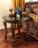 Norcastle - Dark Brown - Round End Table-Washburn's Home Furnishings