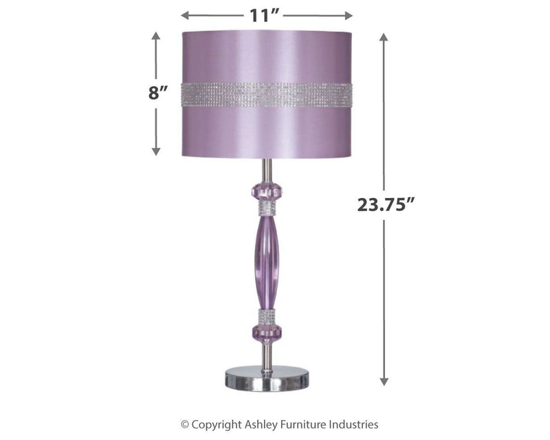 Nyssa - Purple - Metal Table Lamp (1/cn)-Washburn's Home Furnishings