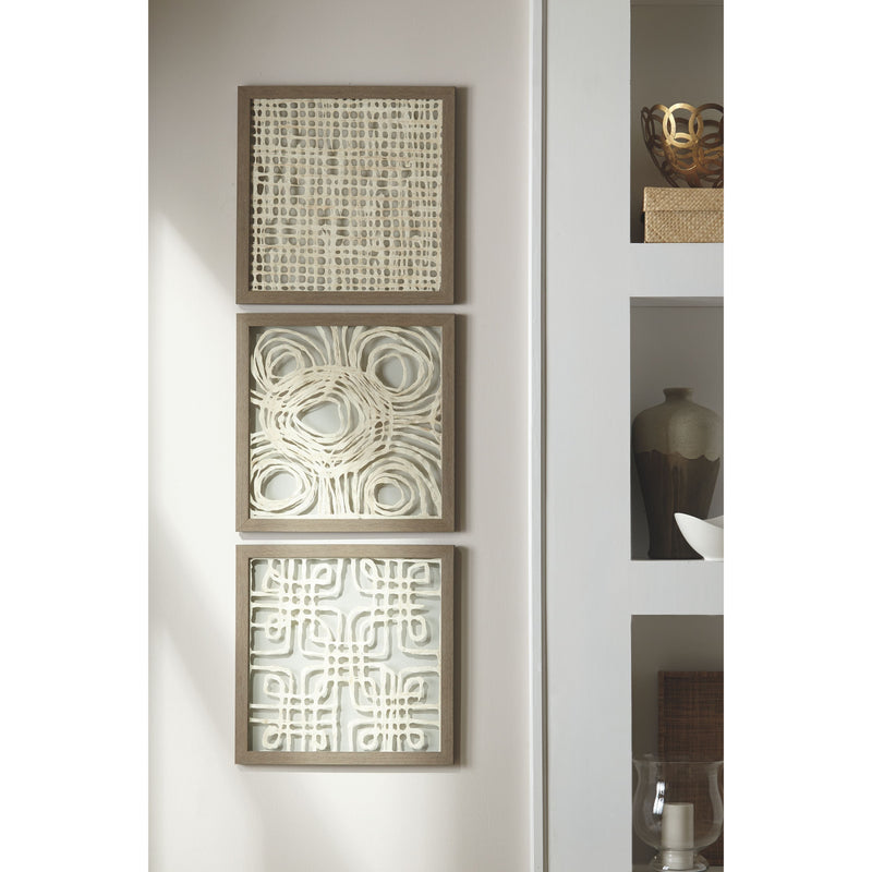 Odella - Cream/taupe - Wall Decor Set (3/cn)-Washburn's Home Furnishings