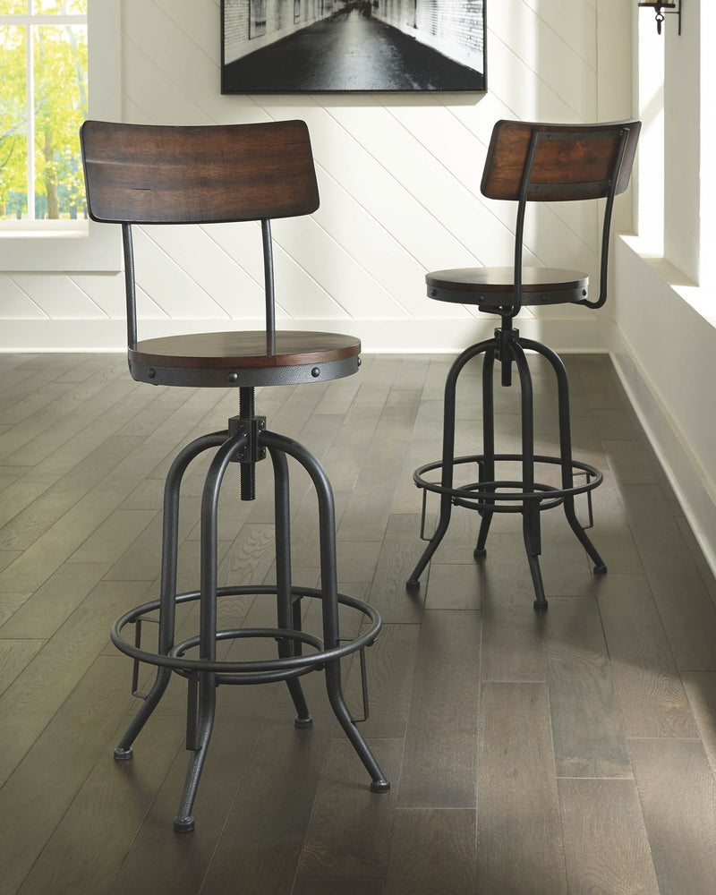 Odium - Brown - Tall Swivel Barstool (2/cn)-Washburn's Home Furnishings