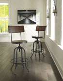 Odium - Brown - Tall Swivel Barstool (2/cn)-Washburn's Home Furnishings