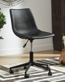 Office - Black - Home Office Swivel Desk Chair-Washburn's Home Furnishings