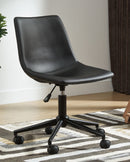 Office - Black - Home Office Swivel Desk Chair-Washburn's Home Furnishings