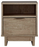 Oliah - Beige - One Drawer Night Stand - 20'' Width-Washburn's Home Furnishings