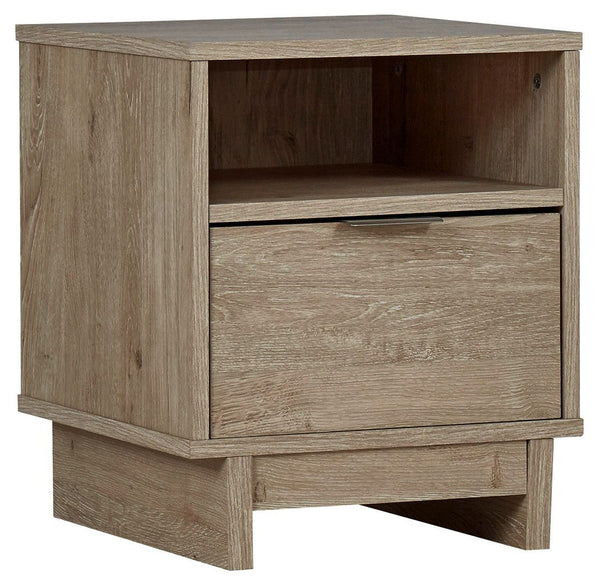 Oliah - Beige - One Drawer Night Stand - 20'' Width-Washburn's Home Furnishings