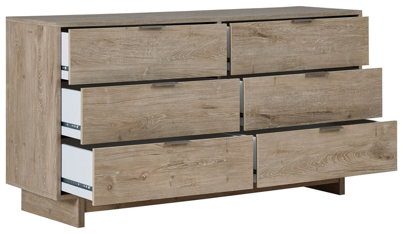 Oliah - Beige - Six Drawer Dresser - 31'' Height-Washburn's Home Furnishings