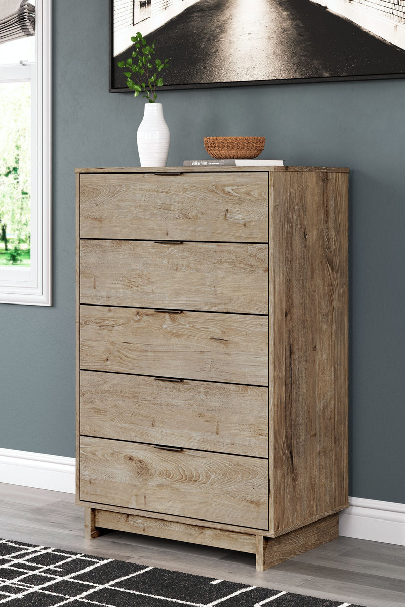 Oliah - Natural - Five Drawer Chest-Washburn's Home Furnishings