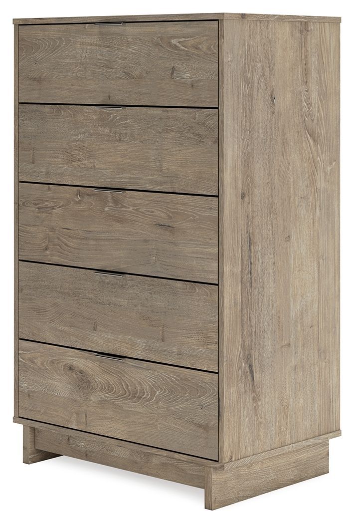 Oliah - Natural - Five Drawer Chest-Washburn's Home Furnishings