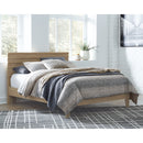 Oliah - Natural - Queen Panel Platform Bed-Washburn's Home Furnishings