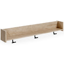 Oliah - Natural - Wall Mounted Coat Rack W/shelf-Washburn's Home Furnishings