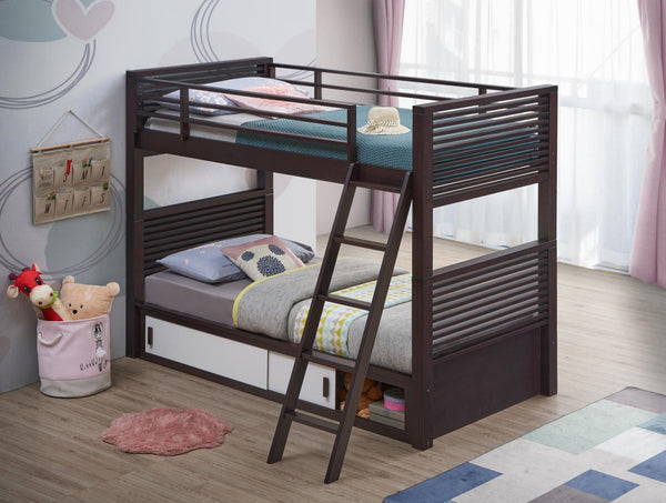 Oliver - Twin Over Twin Bunk Bed - Brown-Washburn's Home Furnishings