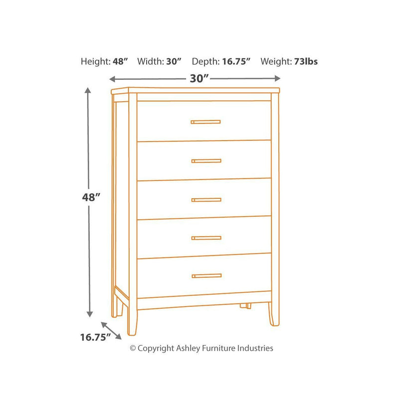 Olivet - Silver - Five Drawer Chest-Washburn's Home Furnishings