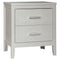 Olivet - Silver - Two Drawer Night Stand-Washburn's Home Furnishings