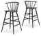 Otaska - Black - Tall Barstool (2/cn)-Washburn's Home Furnishings