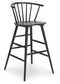 Otaska - Black - Tall Barstool (2/cn)-Washburn's Home Furnishings