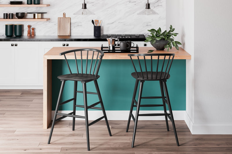 Otaska - Black - Tall Barstool (2/cn)-Washburn's Home Furnishings