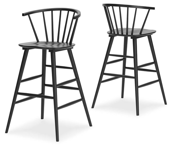 Otaska - Black - Tall Barstool (2/cn)-Washburn's Home Furnishings