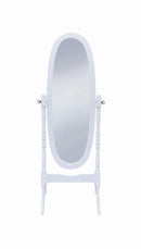 Oval Cheval Mirror - White-Washburn's Home Furnishings