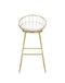 Padded Seat Bar Stools - Gold (set Of 2)-Washburn's Home Furnishings