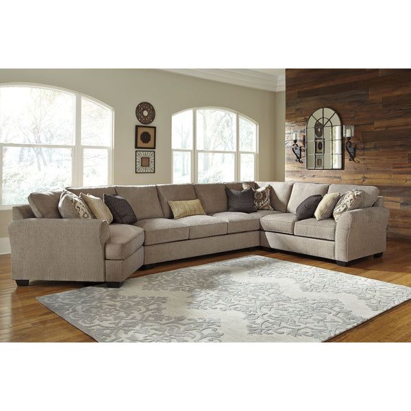 Pantomine - Driftwood - Right Arm Facing Loveeat 4 Pc Sectional-Washburn's Home Furnishings