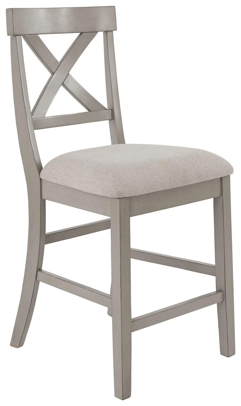 Parellen - Gray - Counter Height Bar Stool (set Of 2)-Washburn's Home Furnishings