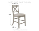 Parellen - Gray - Upholstered Barstool (2/cn)-Washburn's Home Furnishings