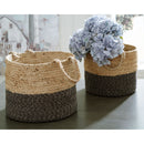 Parrish - Natural/black - Basket Set (2/cn) - Handles-Washburn's Home Furnishings